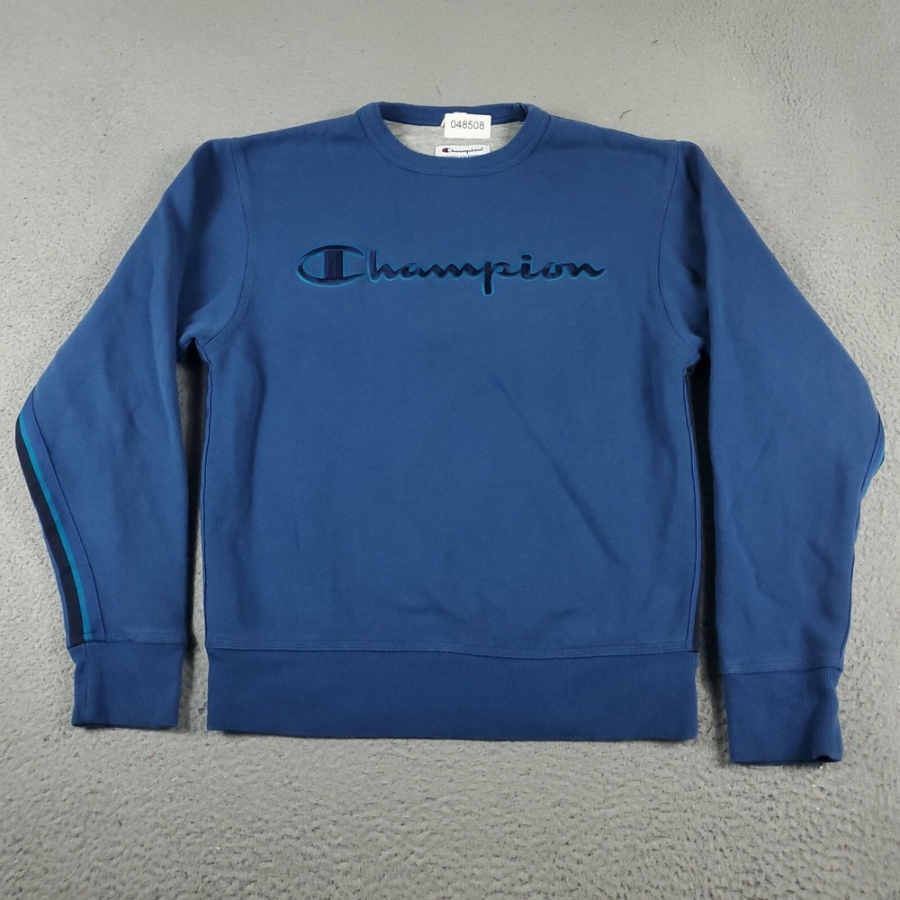 Champion Sweater Mens Size Small Blue Casual Pullover Sweatshirt